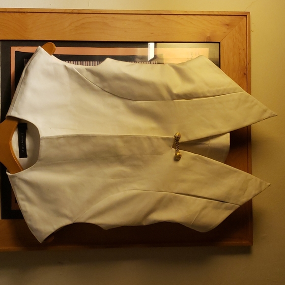 STELLA JAMIE Sophisticated VEST with Gold chain latching buttons SZ x-small - Picture 1 of 7